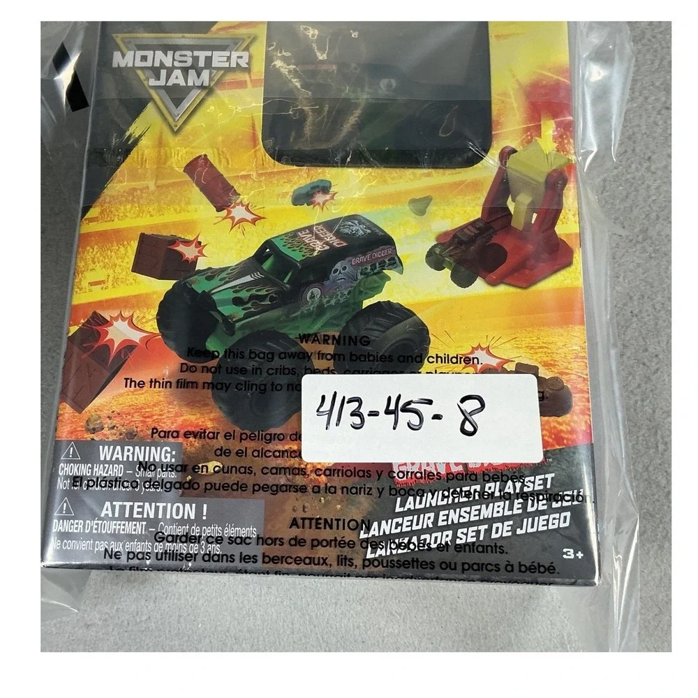 Monster Jam Grave Digger Launcher Playset Spin Master Truck & Accessories 3+ New